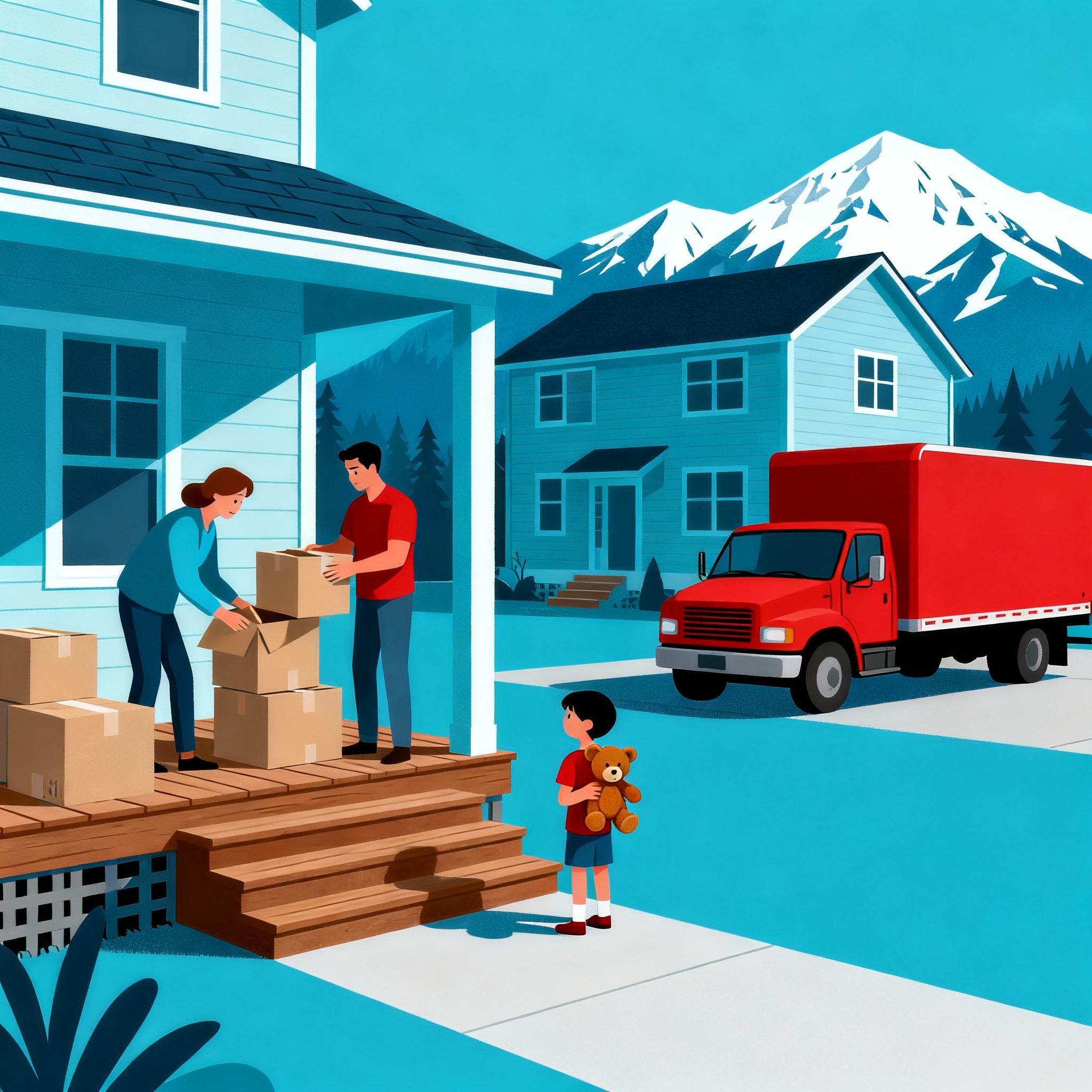 Anchorage skyline and transportation hubs